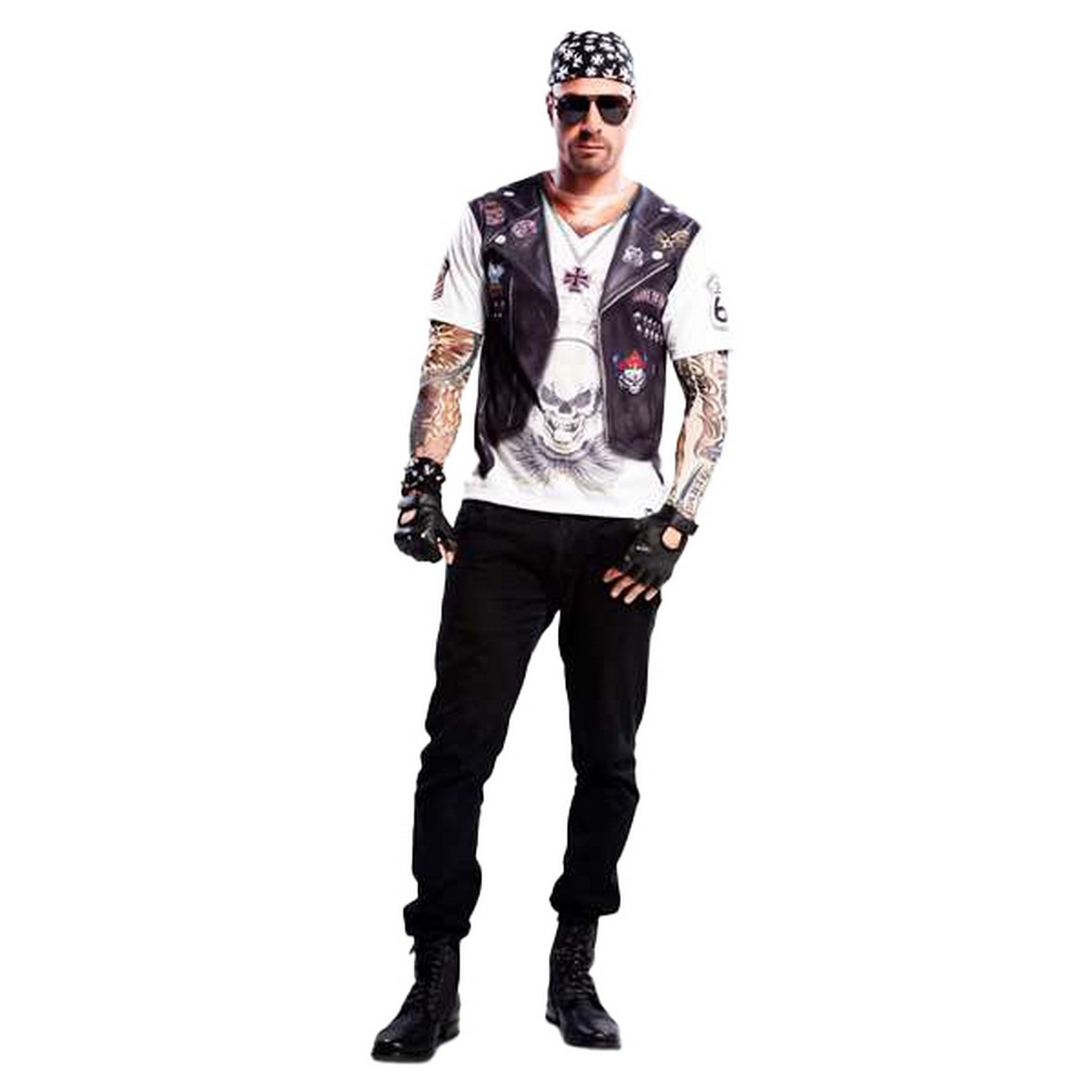 Costume per Adulti My Other Me Hell Boy Motociclista Taglia:S