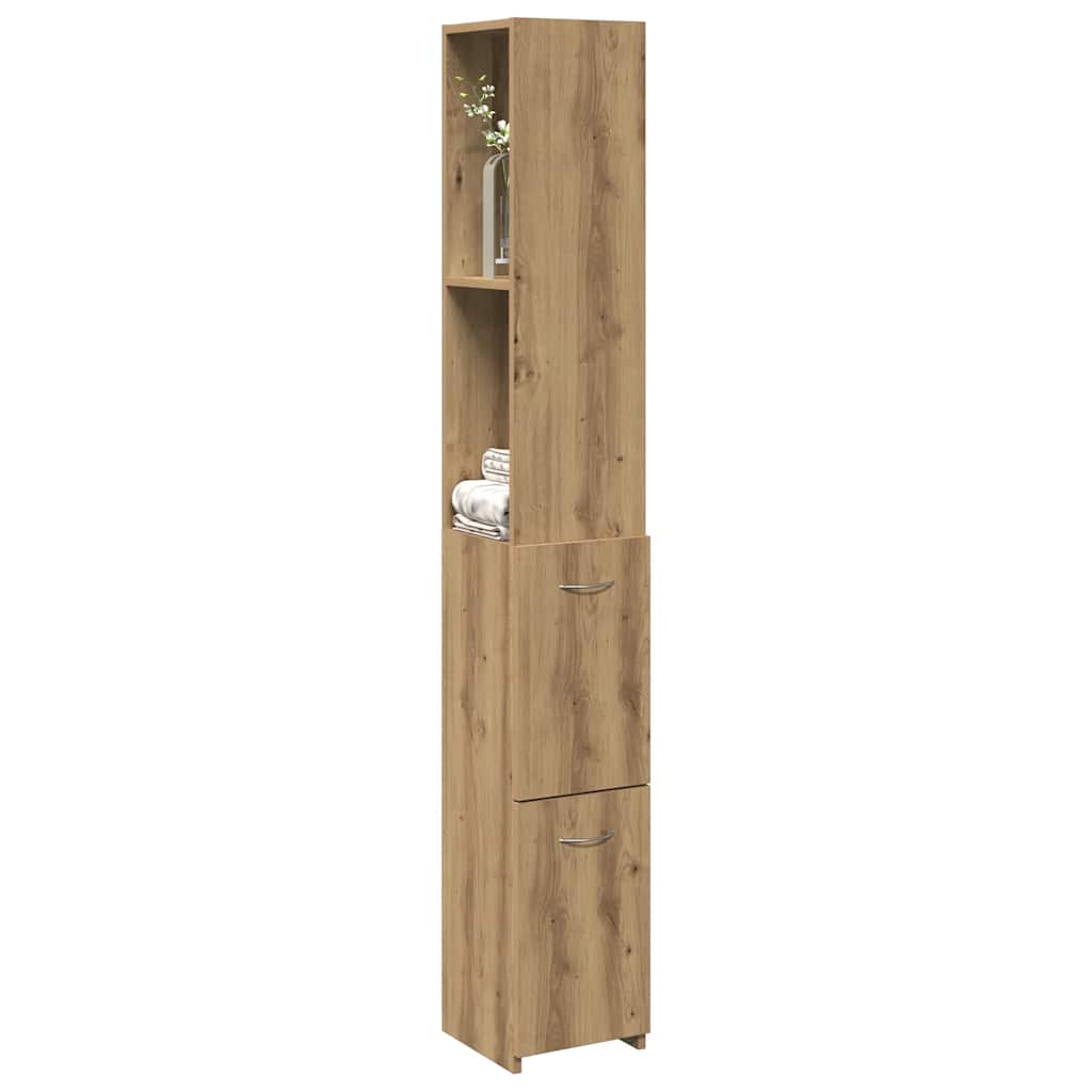 vidaXL Armoire de salle de bain chêne artisanal 25x25x170 cm