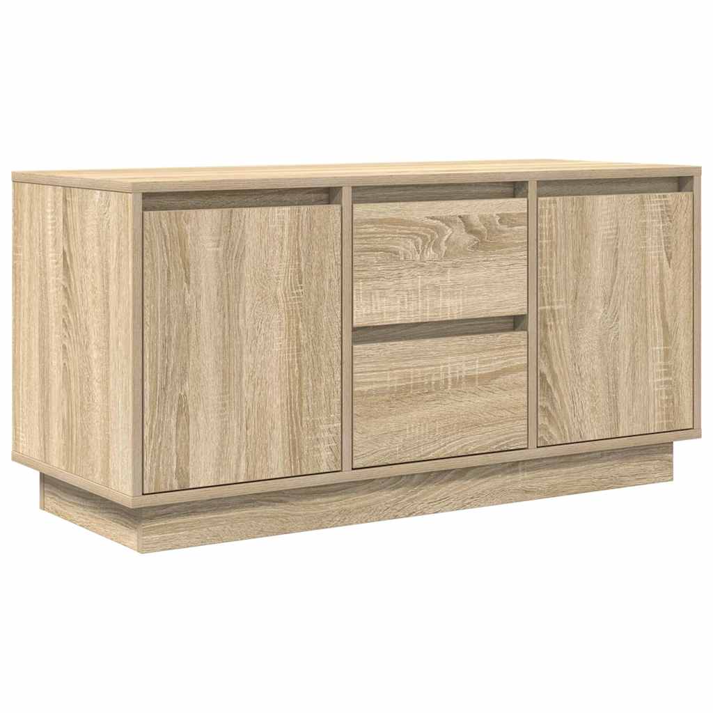 vidaXL Mueble de TV con luces LED roble Sonoma 100x41x50 cm - Image 3