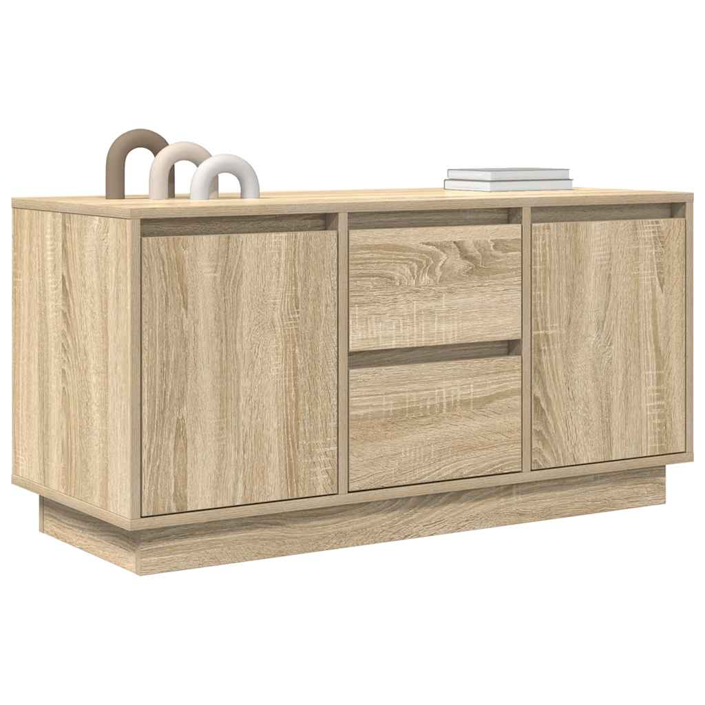 vidaXL Mueble de TV con luces LED roble Sonoma 100x41x50 cm - Image 5