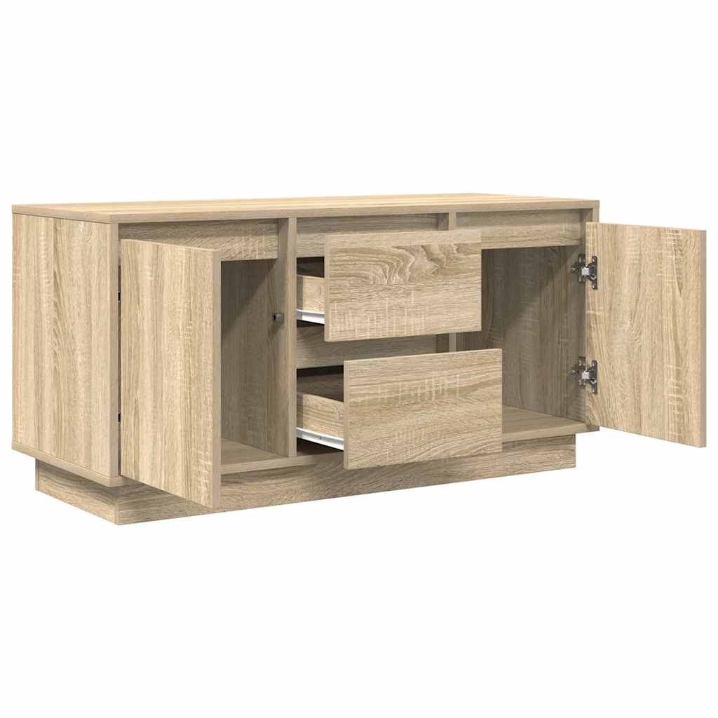 vidaXL Mueble de TV con luces LED roble Sonoma 100x41x50 cm - Image 6