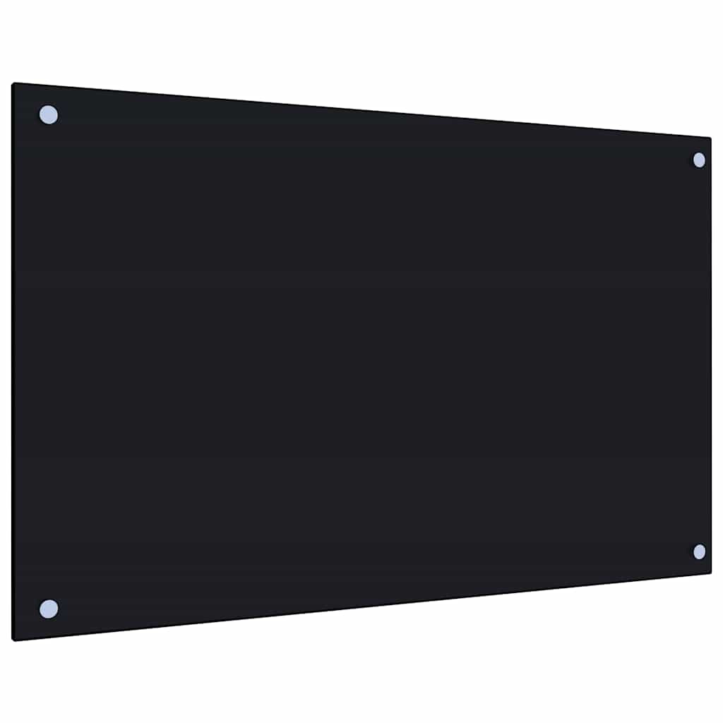 vidaXL Küchenrückwände 2 Stk. Schwarz 80x50 cm Hartglas - Image 5