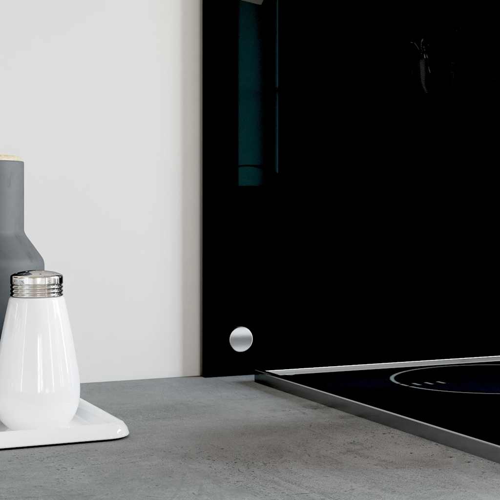 vidaXL Küchenrückwände 2 Stk. Schwarz 80x50 cm Hartglas - Image 3