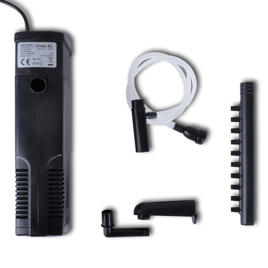 Aquarium-Filterpumpe mit Aktivkohle 600 L/h - Image 4