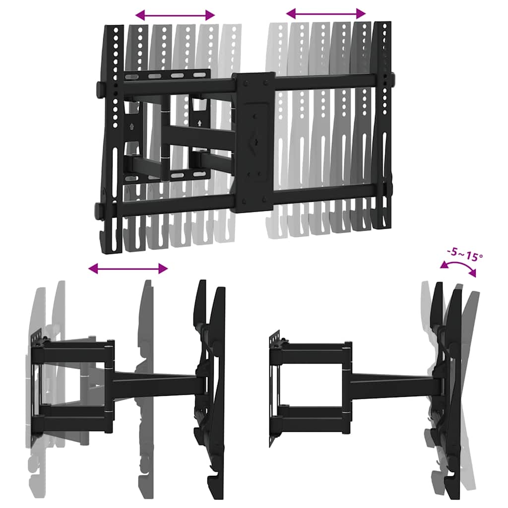 vidaXL TV-Wandhalterung 37-80 Zoll Bildschirm Max VESA 600x400 mm 40kg - Image 6