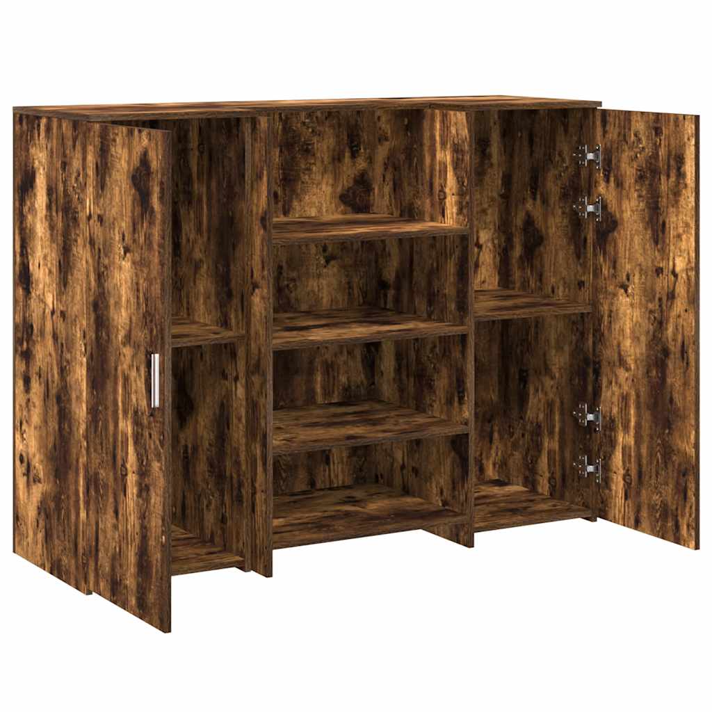 vidaXL Empfangstheke Räuchereiche 135x50x103,5 cm Holzwerkstoff - Image 6