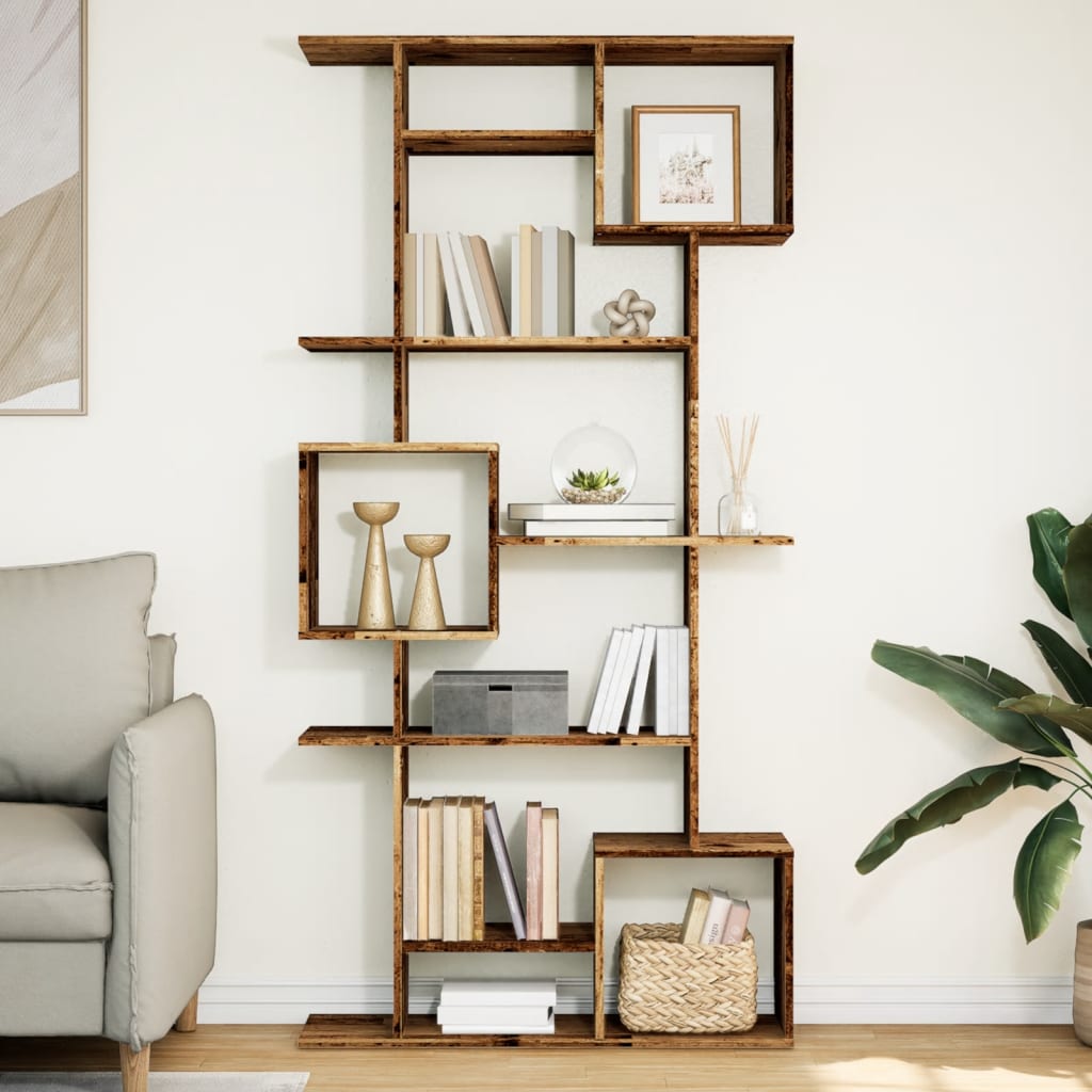 vidaXL Bücherregal Altholz-Optik 92x29x188 cm Holzwerkstoff