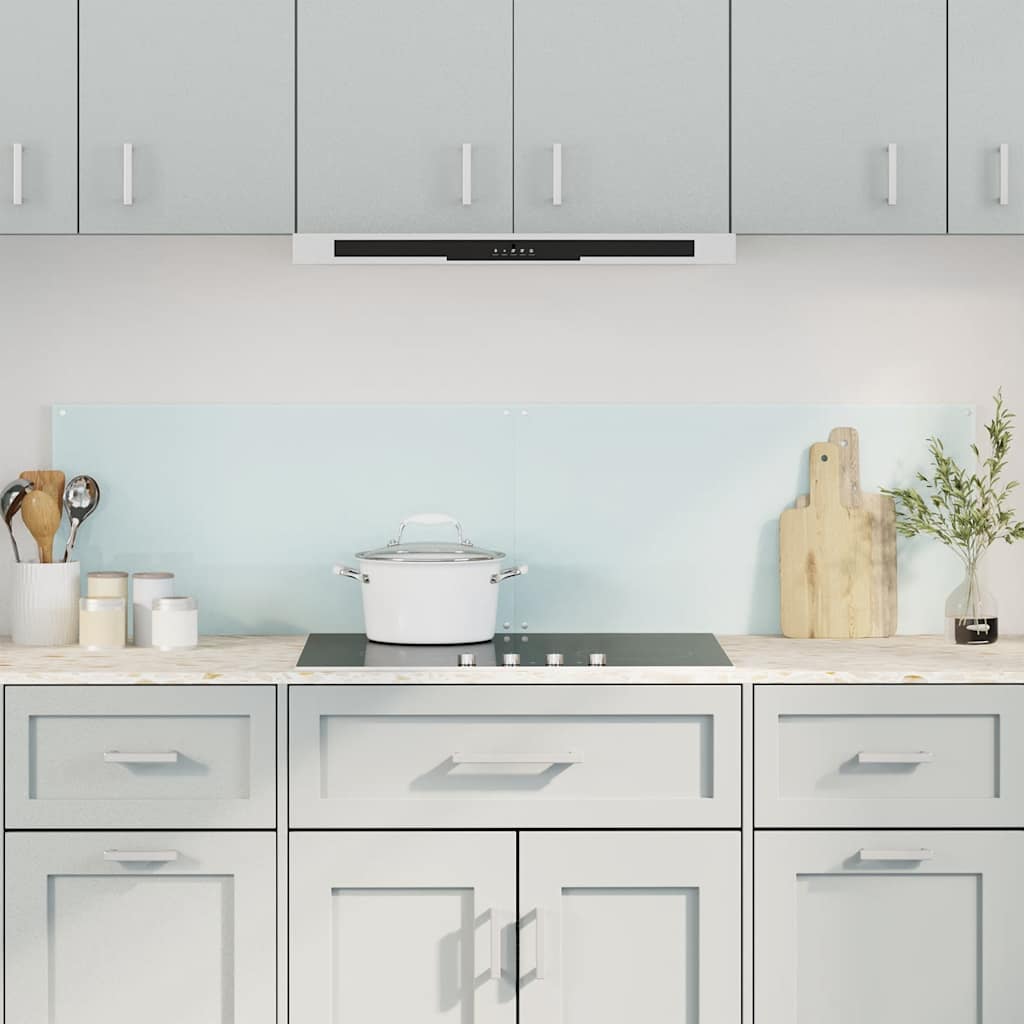 vidaXL Dosserets de cuisine 2 pcs blanc 80x40 cm verre trempé