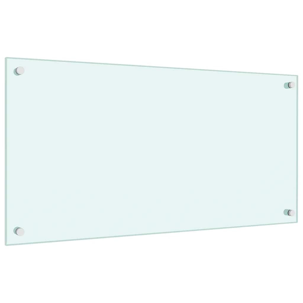 vidaXL Dosserets de cuisine 2 pcs blanc 80x40 cm verre trempé - Image 5