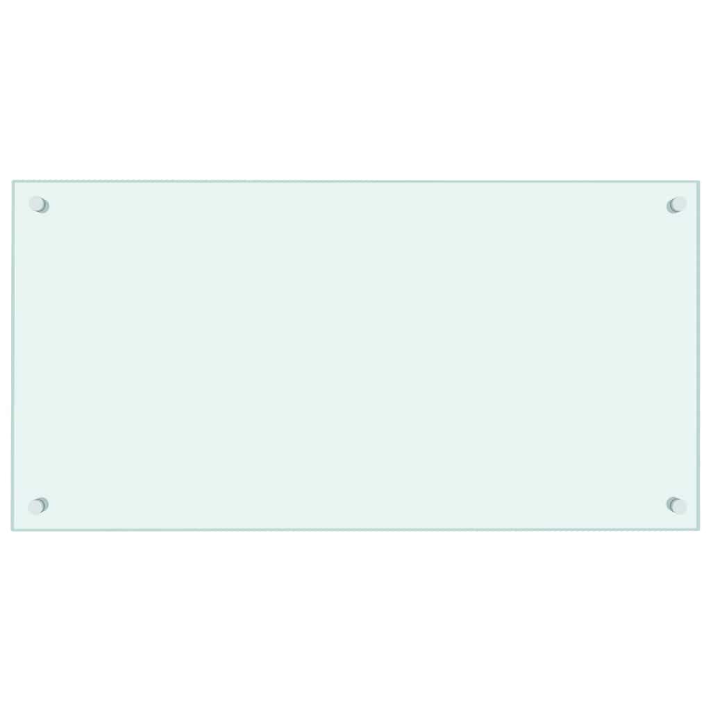 vidaXL Dosserets de cuisine 2 pcs blanc 80x40 cm verre trempé - Image 4