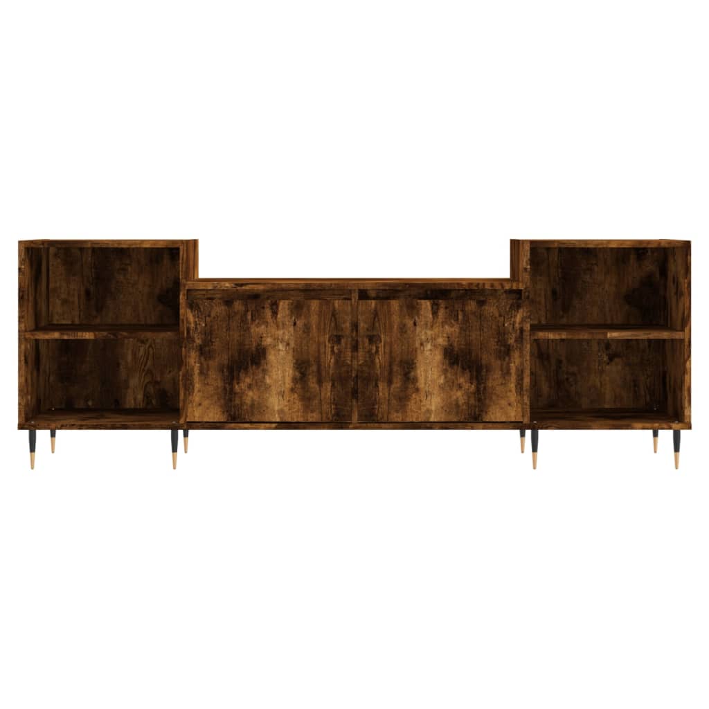 vidaXL Mueble para TV madera contrachapada roble ahumado 160x35x55 cm - Image 5