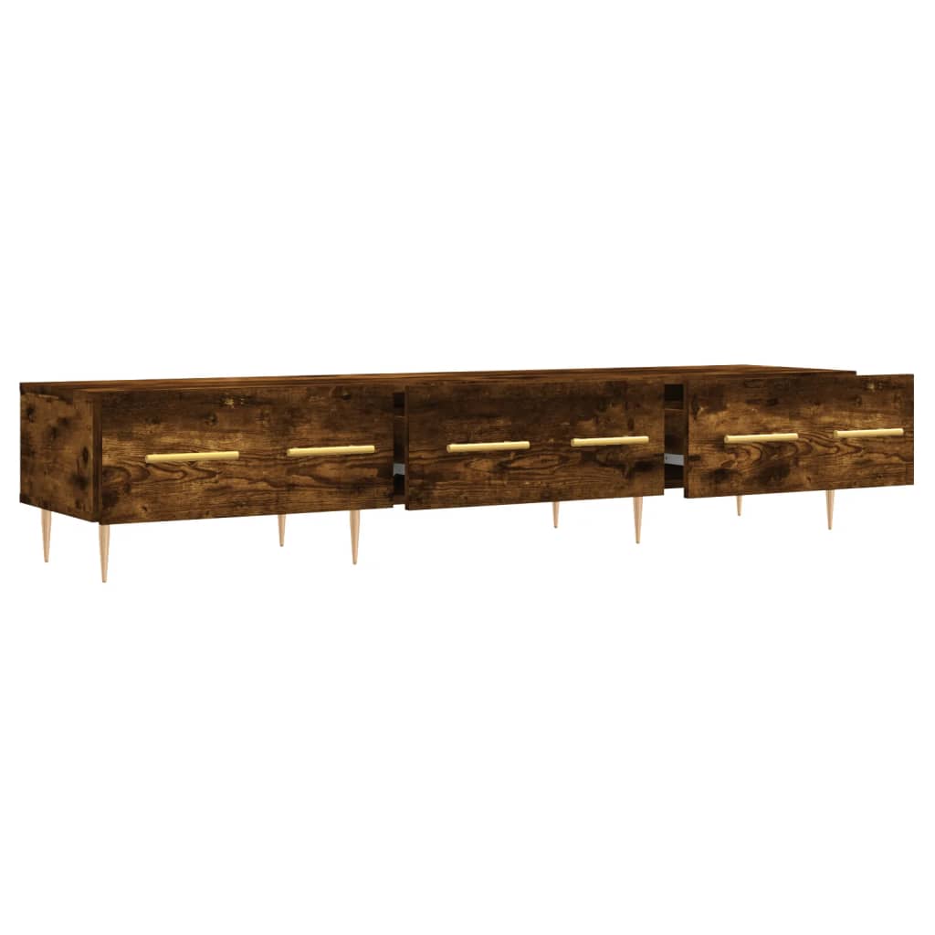 vidaXL Mueble de TV madera de ingeniería roble ahumado 150x36x30 cm - Image 6