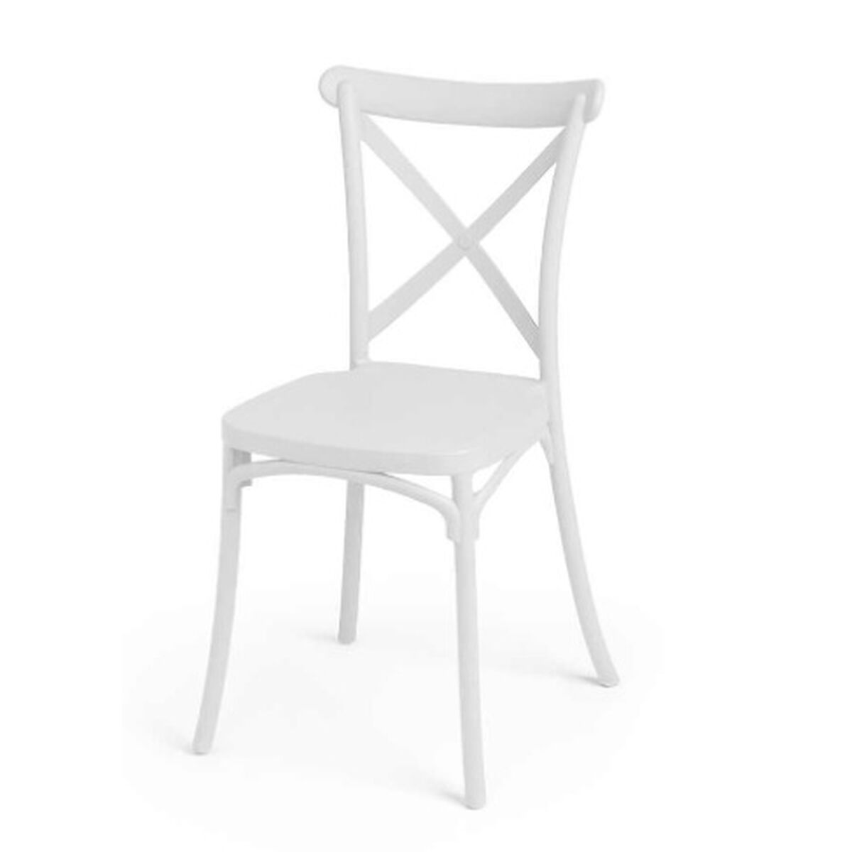 Sedia Gift Decor Bianco polipropilene 44 x 82,5 x 46 cm Croce