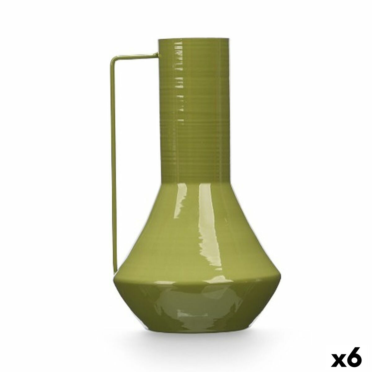 Vaso Gift Decor Verde Ferro Conico 17 x 29 x 7 cm (6 Unità)