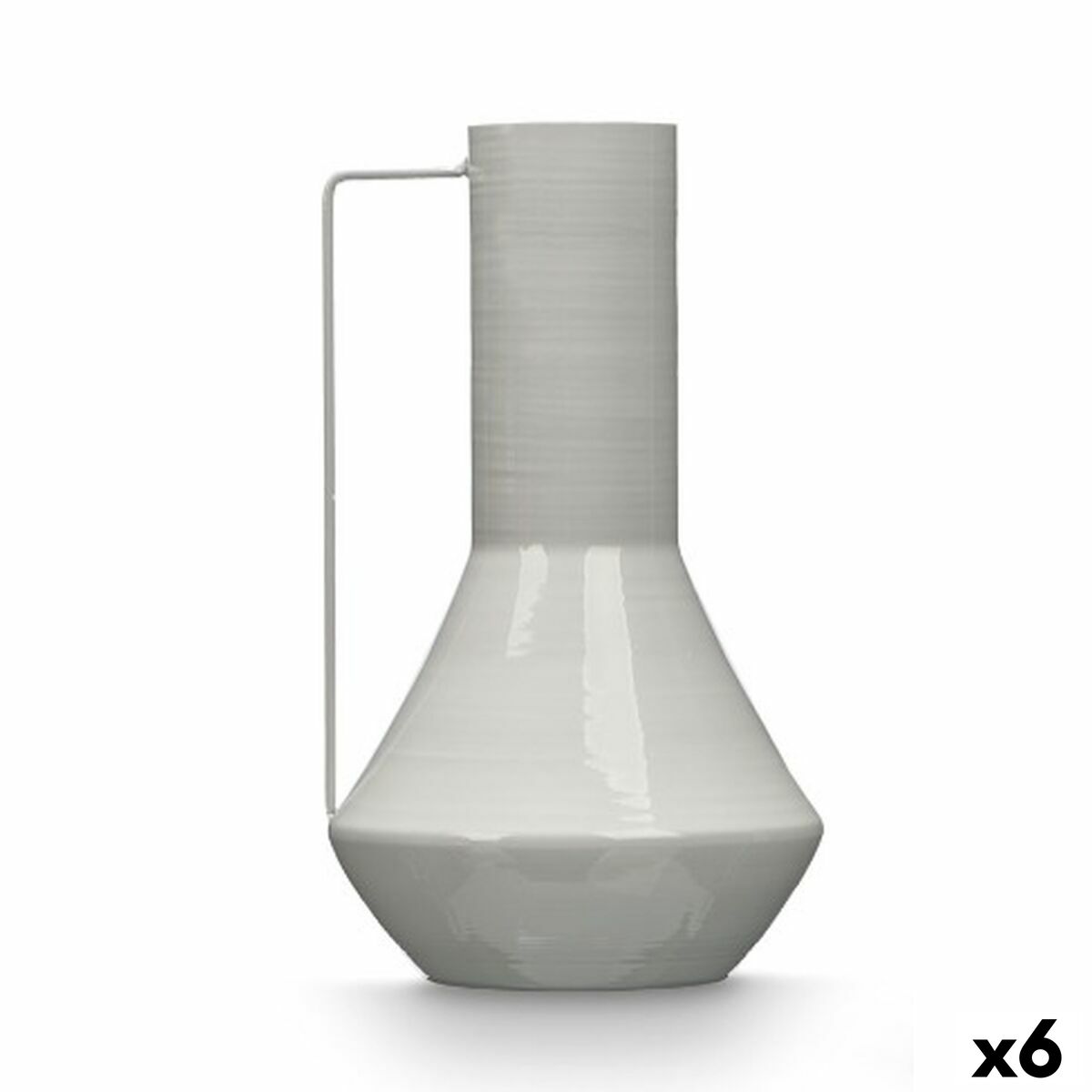 Vaso Gift Decor Grigio Ferro Conico 17 x 29 x 7 cm (6 Unità)