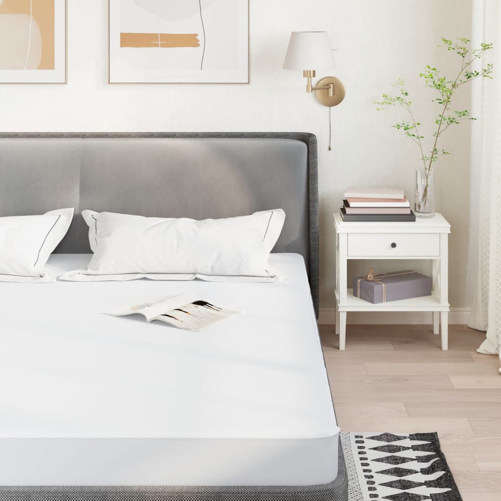 vidaXL Protège-matelas blanc 120x200 cm imperméable