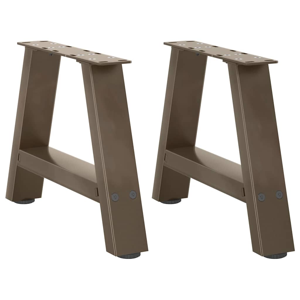 vidaXL Patas para mesa de centro en forma de A (2 unidades, 30 x 30-31 cm, acero)