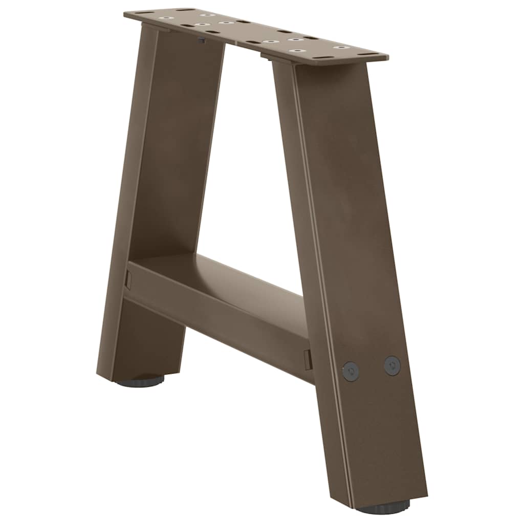 vidaXL Patas para mesa de centro en forma de A (2 unidades, 30 x 30-31 cm, acero) - Image 4
