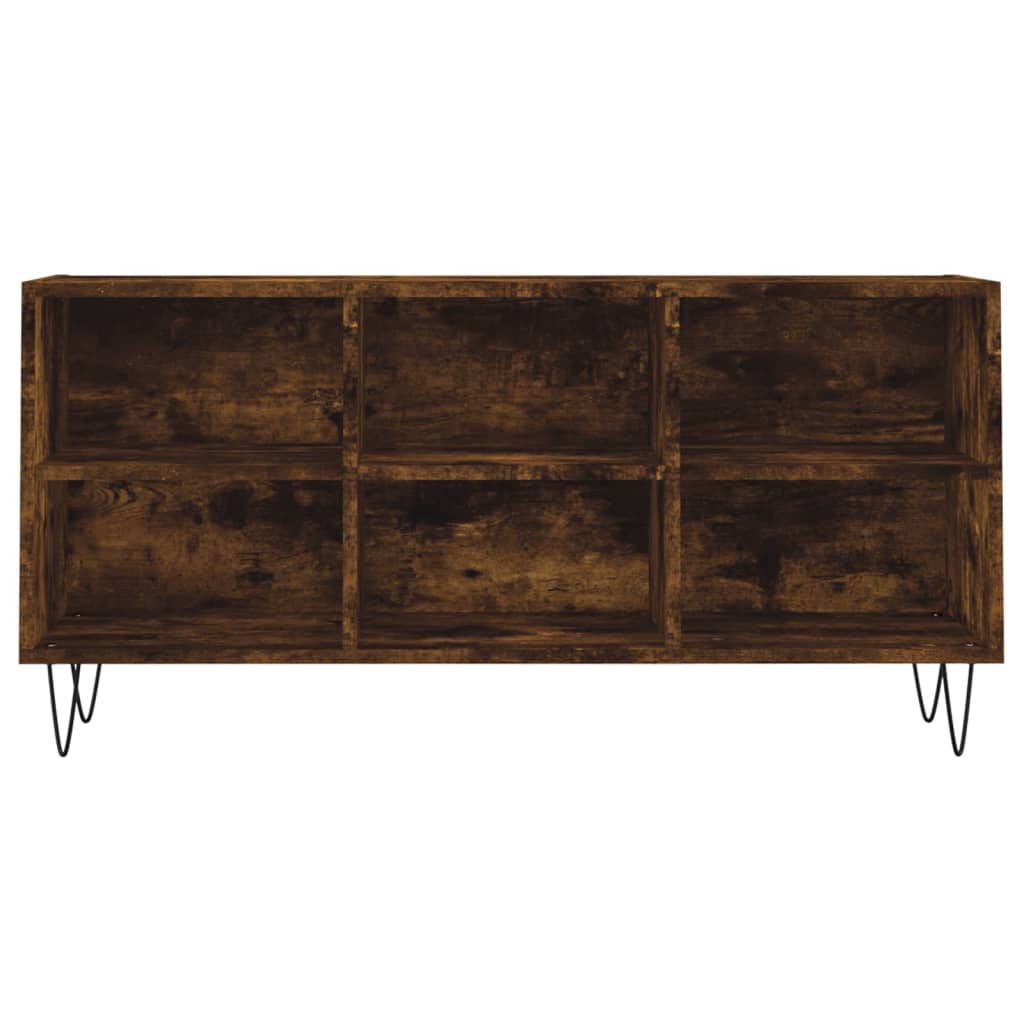 vidaXL Mueble de TV madera de ingeniería roble ahumado 103,5x30x50 cm - Image 4