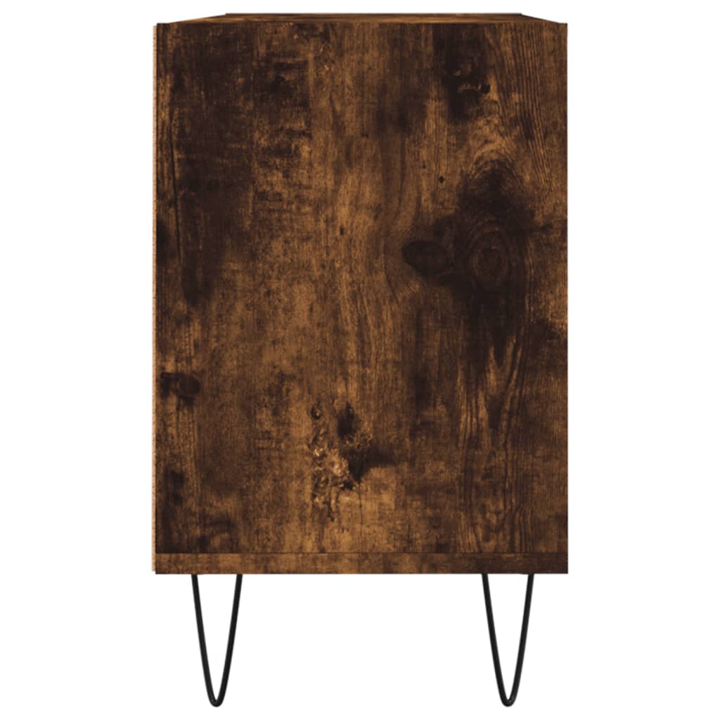 vidaXL Mueble de TV madera de ingeniería roble ahumado 103,5x30x50 cm - Image 5