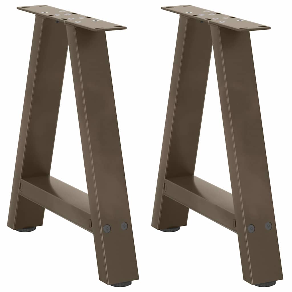 vidaXL Patas para mesa de centro en forma de A (2 unidades, 38 x 42-43 cm, acero)