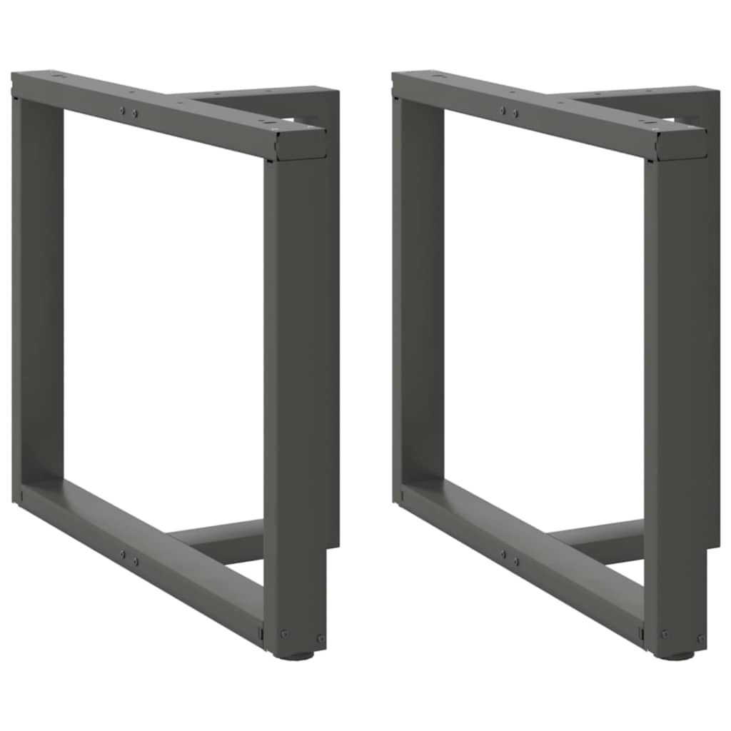 vidaXL Patas para mesa de comedor en forma de T (2 unidades), antracita, 90 x 35 x (72-73) cm, acero