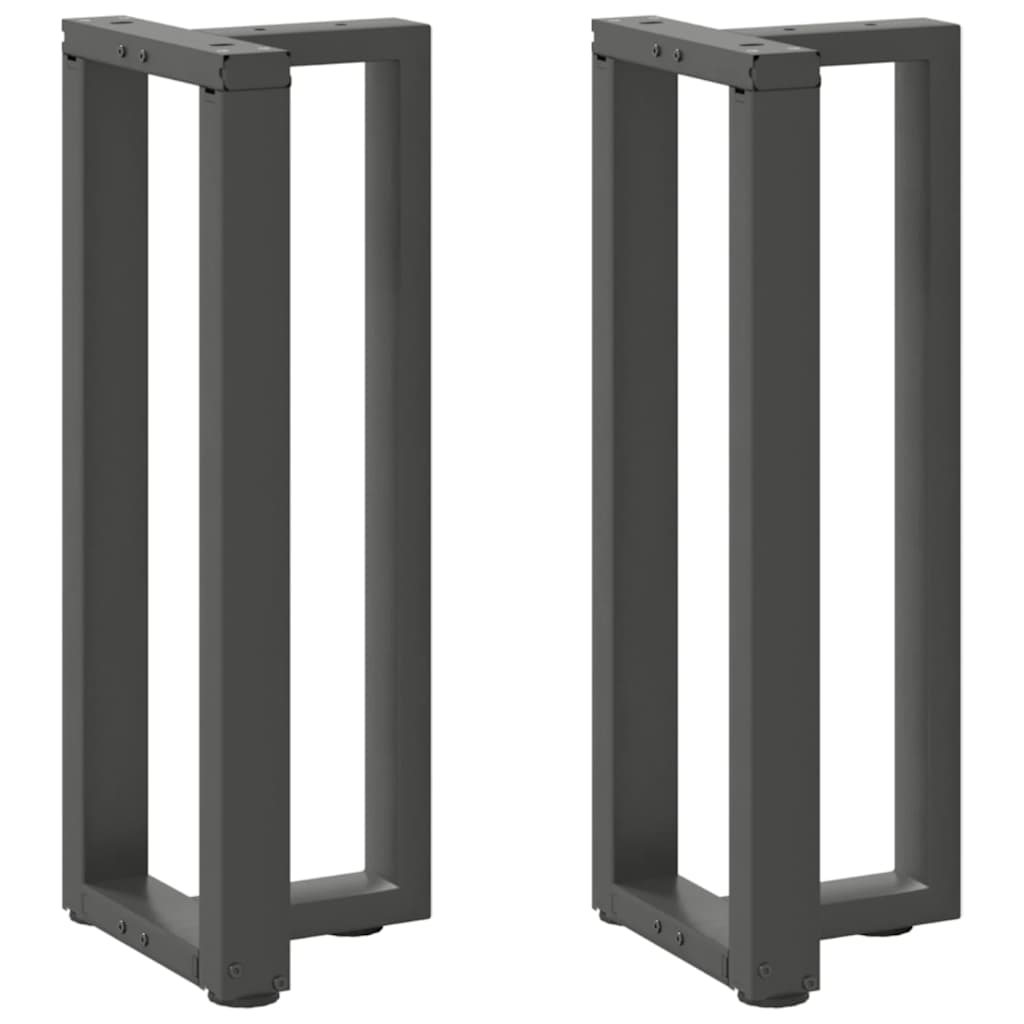 vidaXL Patas para consola en forma de T (2 unidades), antracita, 25 x 28 x (72-73) cm, acero