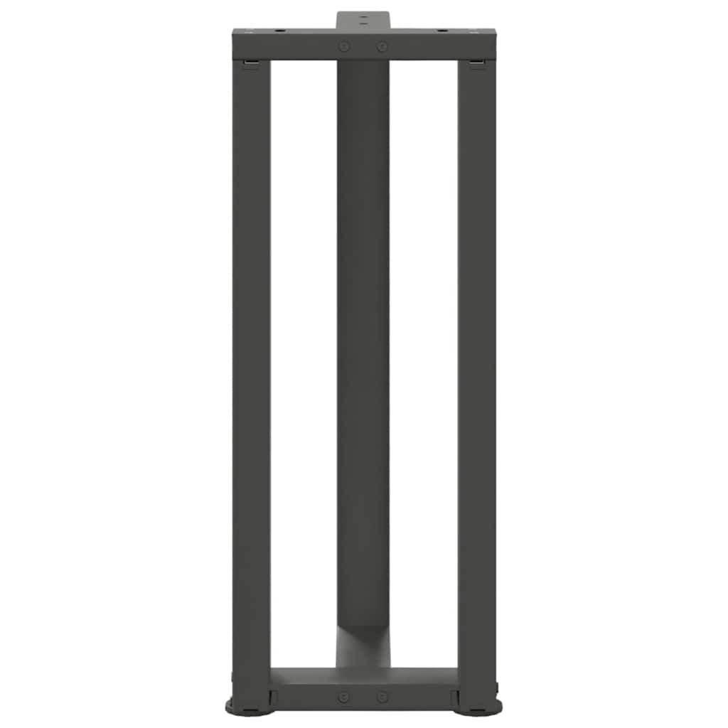 vidaXL Patas para consola en forma de T (2 unidades), antracita, 25 x 28 x (72-73) cm, acero - Image 6