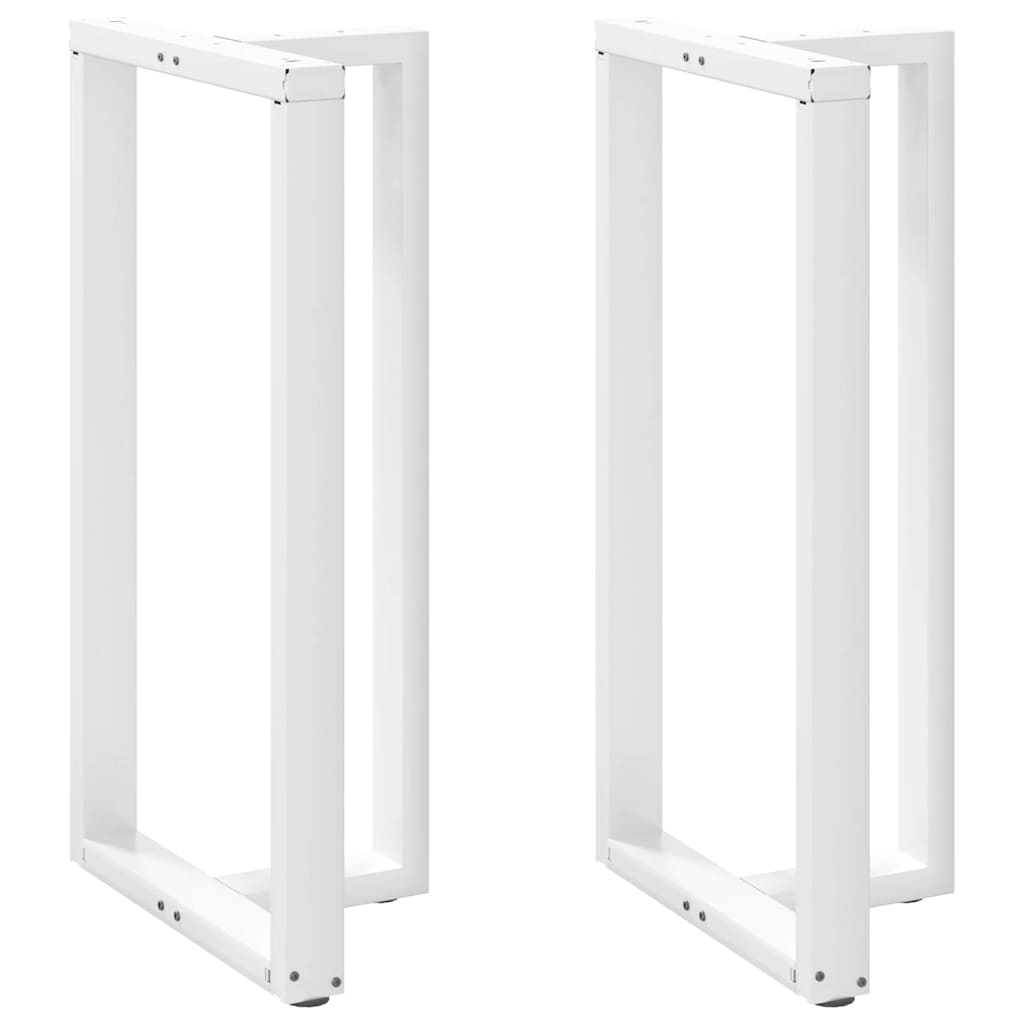 vidaXL Patas para mesa de bar en forma de T (2 unidades), color blanco, 60 x 35 x (110-111) cm, acero