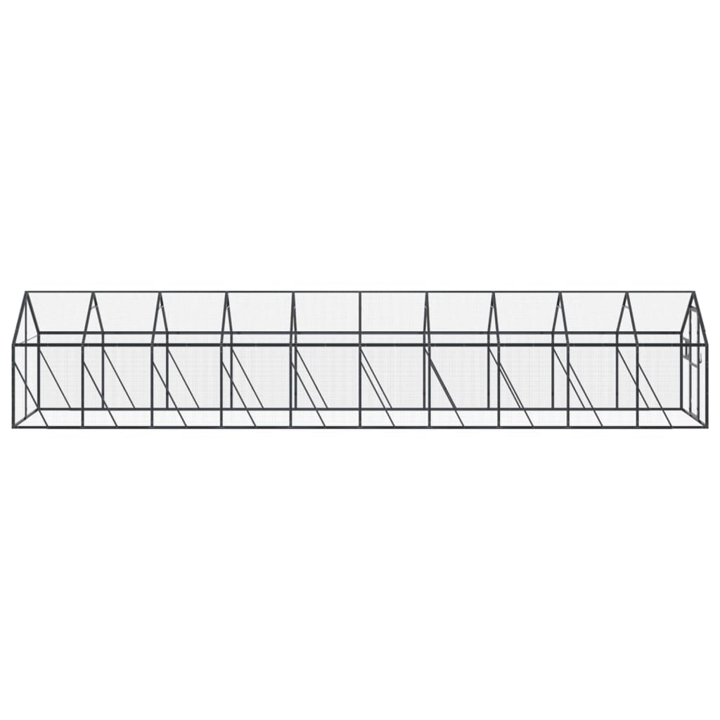 vidaXL Volière anthracite 1,79x10x1,85 m aluminium - Image 4