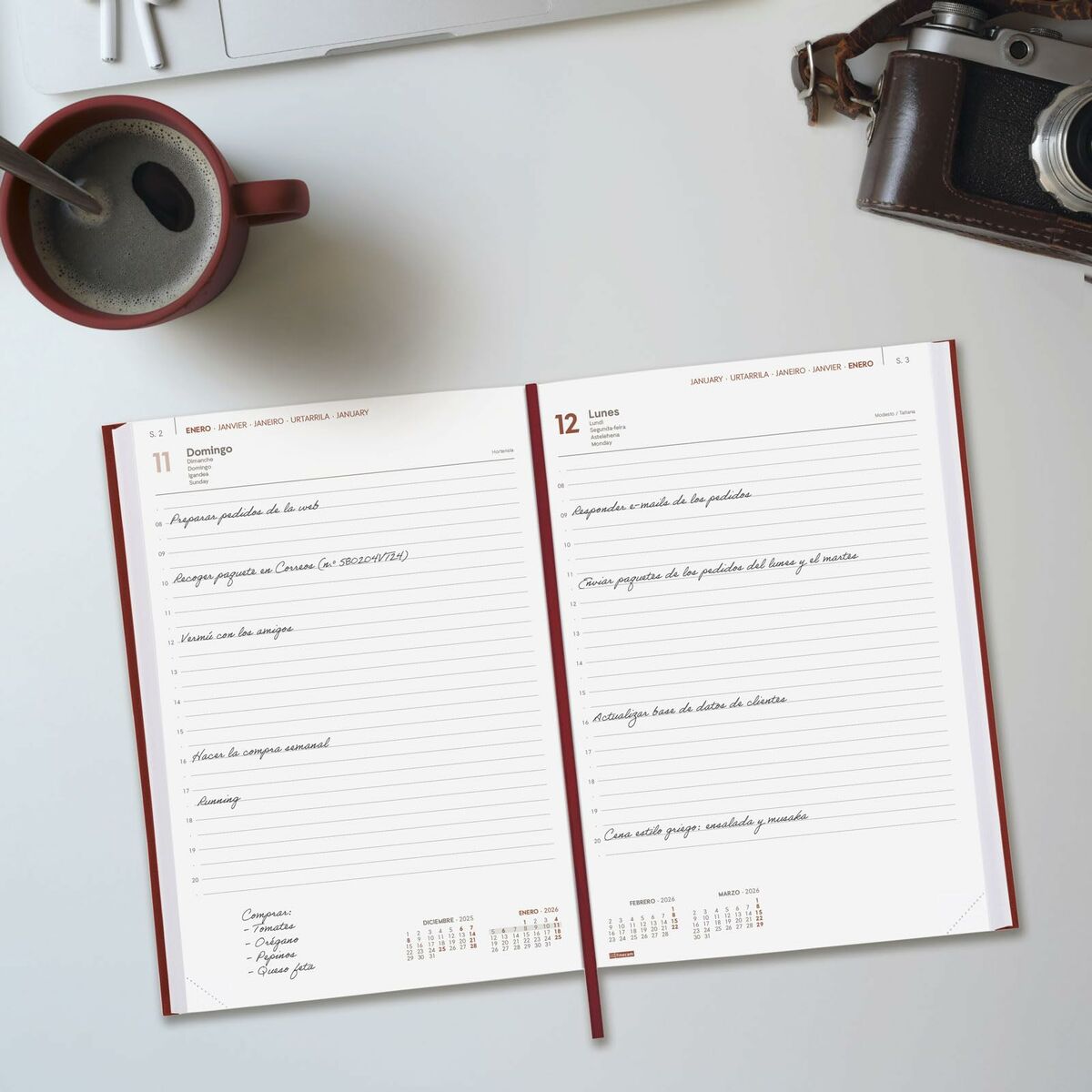 Agenda Finocam Bordeaux 16,5 x 24 cm - Image 3