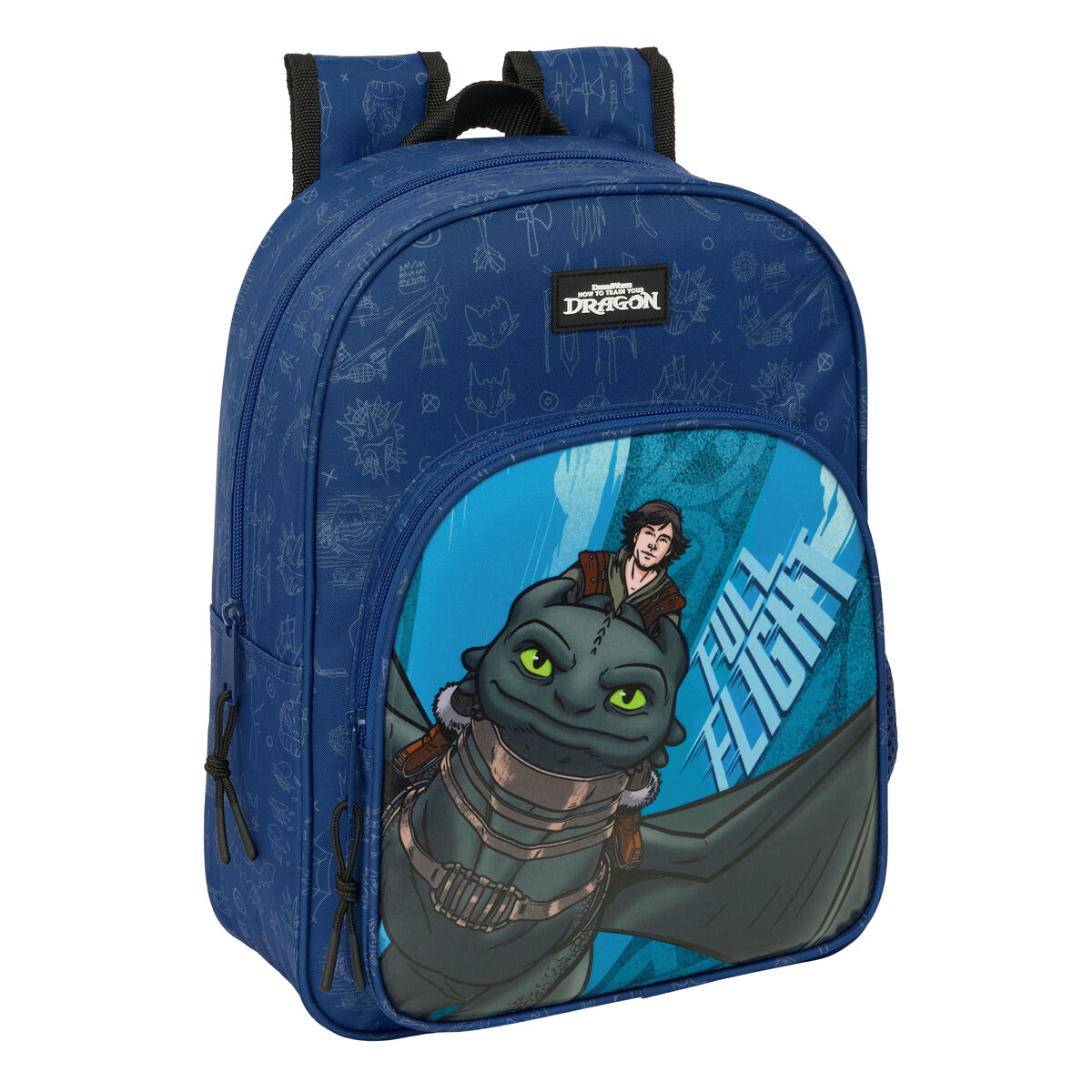 Zaino Scuola How to Train Your Dragon Blu scuro 26 x 34 x 11 cm