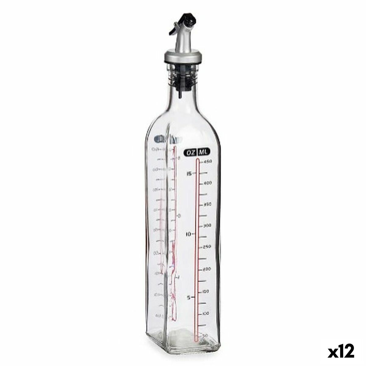 Oliera Vivalto Trasparente Vetro Silicone polipropilene 500 ml (12 Unità)