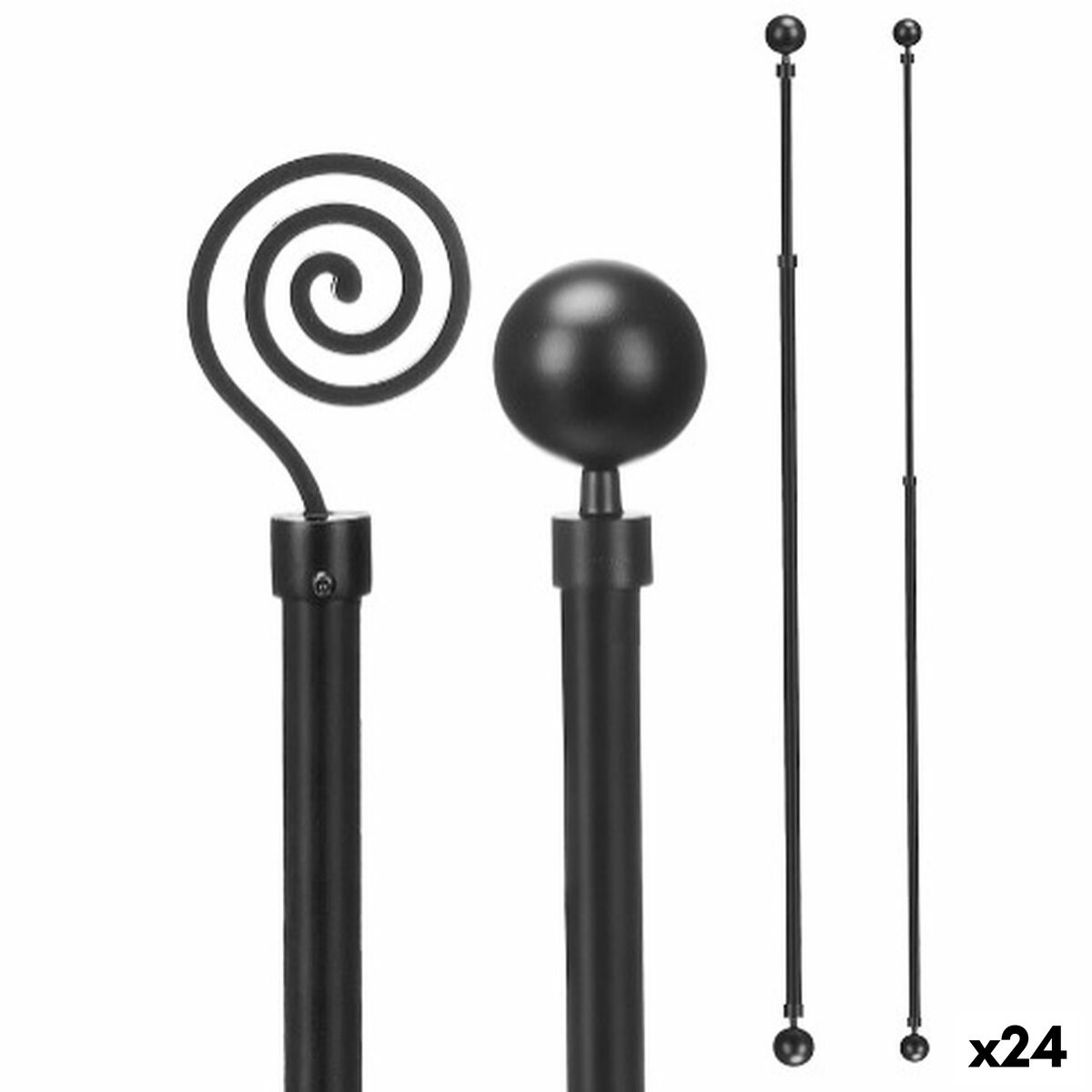 Bastone per Tende Gift Decor Estensibile 160-320 cm (24 Unità)