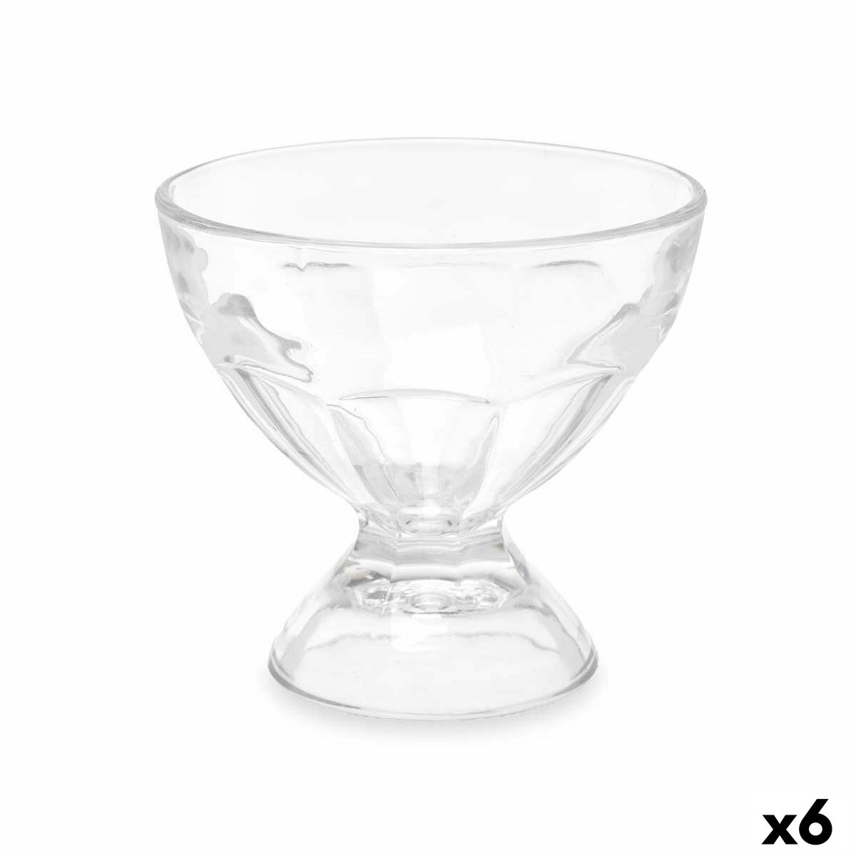 Coppa per Gelati e Frullati Vivalto Trasparente Vetro 280 ml (6 Unità)