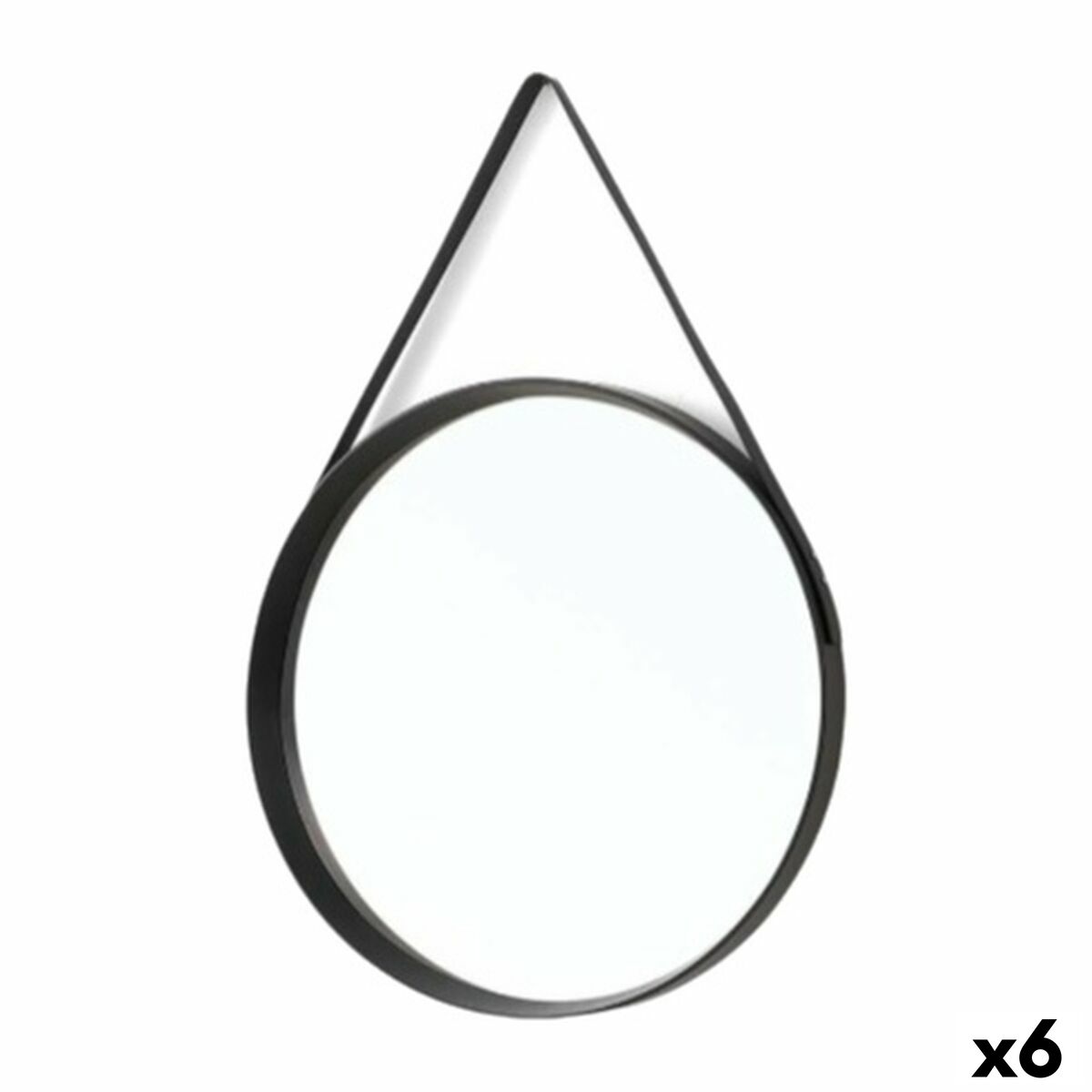 Specchio da parete Gift Decor Nero 51 x 4,5 x 76 cm (6 Unità)