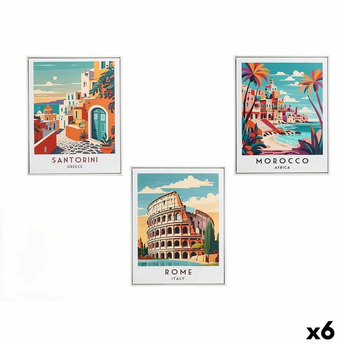 Tela Gift Decor Città 40 x 3 x 50 cm (6 Unità)