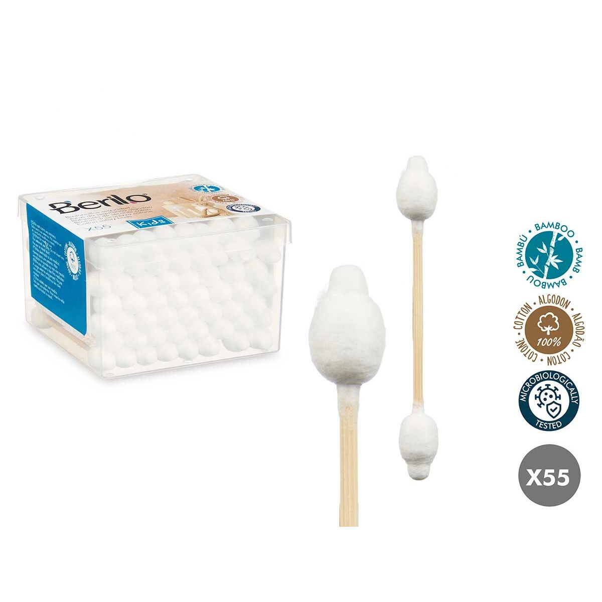 Bastoncini di Cotone Berilo Kids (12 Unità) - Image 3