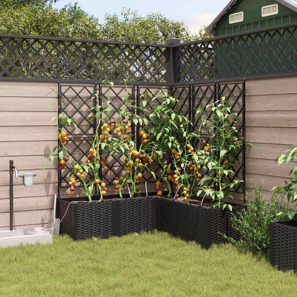 vidaXL Pots de jardin Noir 120 x 120 x 142 cm Acier