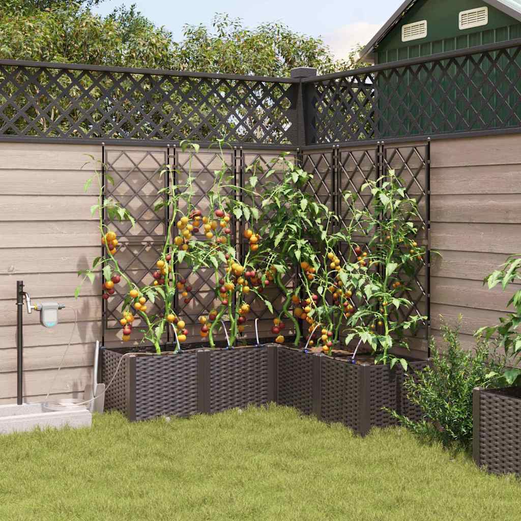vidaXL Pots de jardin Marron 120 x 120 x 142 cm Acier