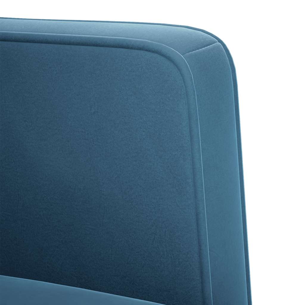 vidaXL Zweisitzer-Sofa Blau 111 cm Samt - Image 6