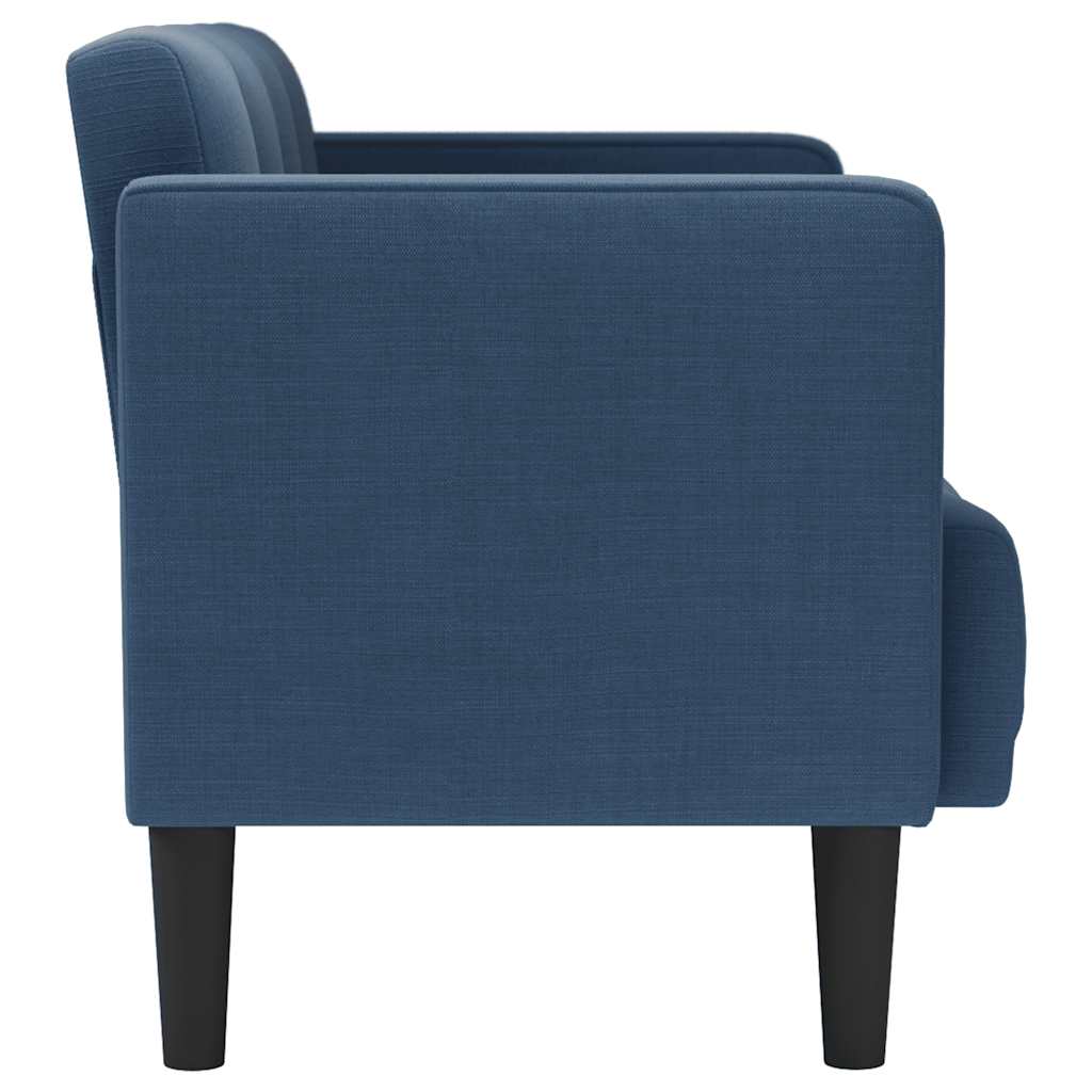 vidaXL Zweisitzer-Sofa Blau 111 cm Stoff - Image 4