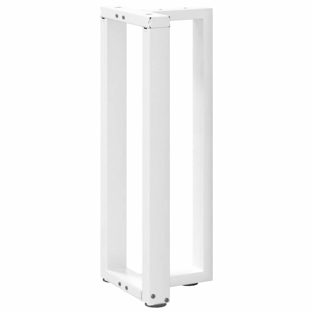 vidaXL Patas para consola en forma de T (2 unidades), color blanco, 25 x 28 x (72-73) cm, acero - Image 4
