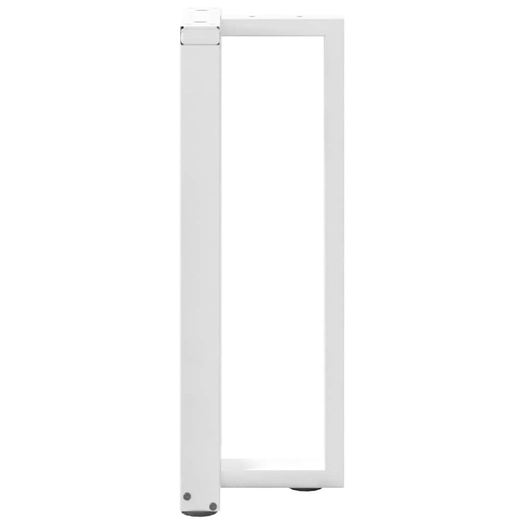 vidaXL Patas para consola en forma de T (2 unidades), color blanco, 25 x 28 x (72-73) cm, acero - Image 5