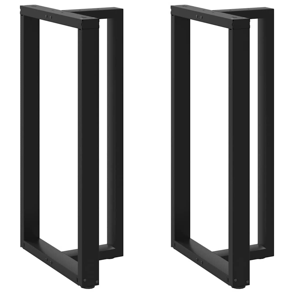 vidaXL Patas para mesa de bar en forma de T (2 unidades), color negro, 60 x 35 x (110-111) cm, acero