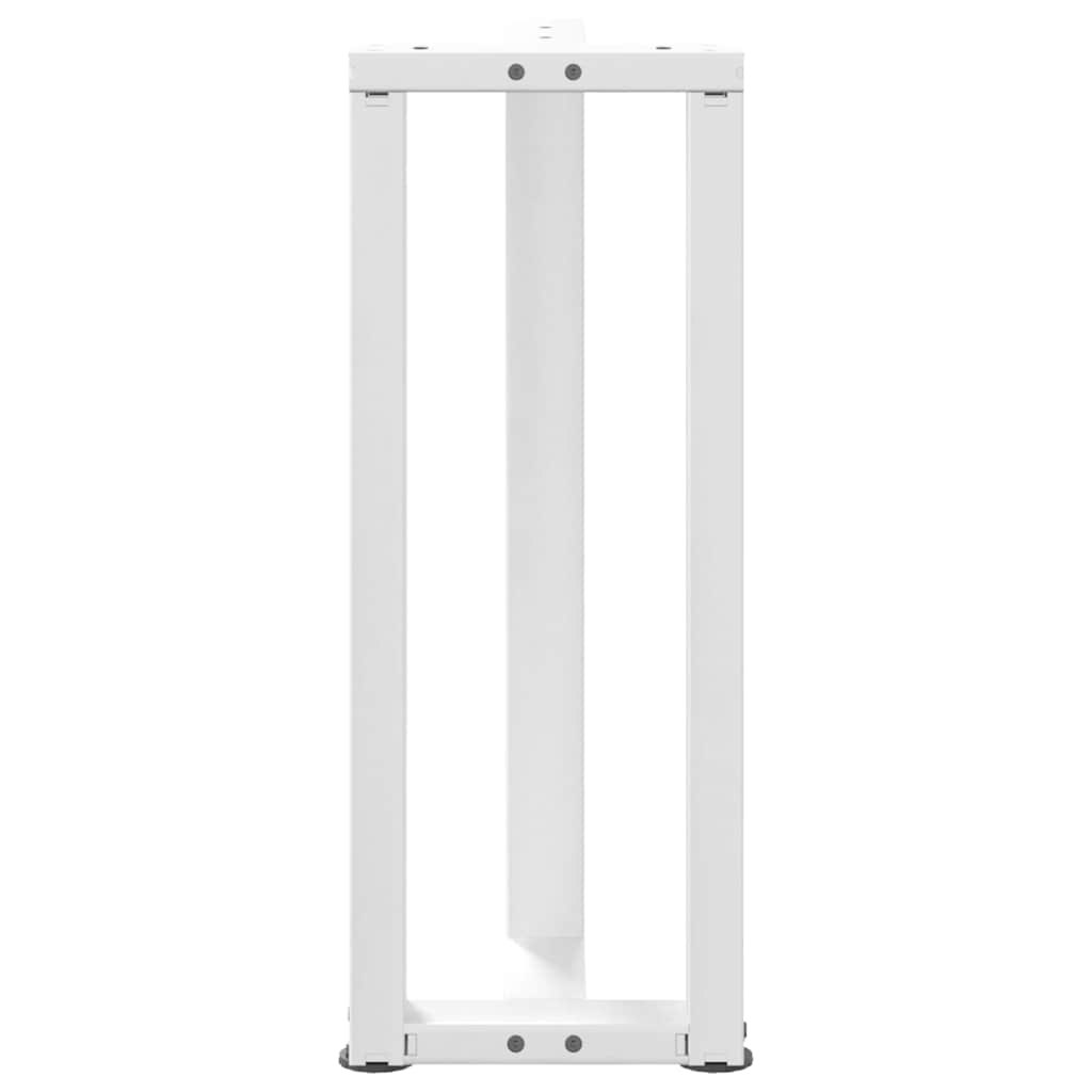 vidaXL Patas para consola en forma de T (2 unidades), color blanco, 25 x 28 x (72-73) cm, acero - Image 6