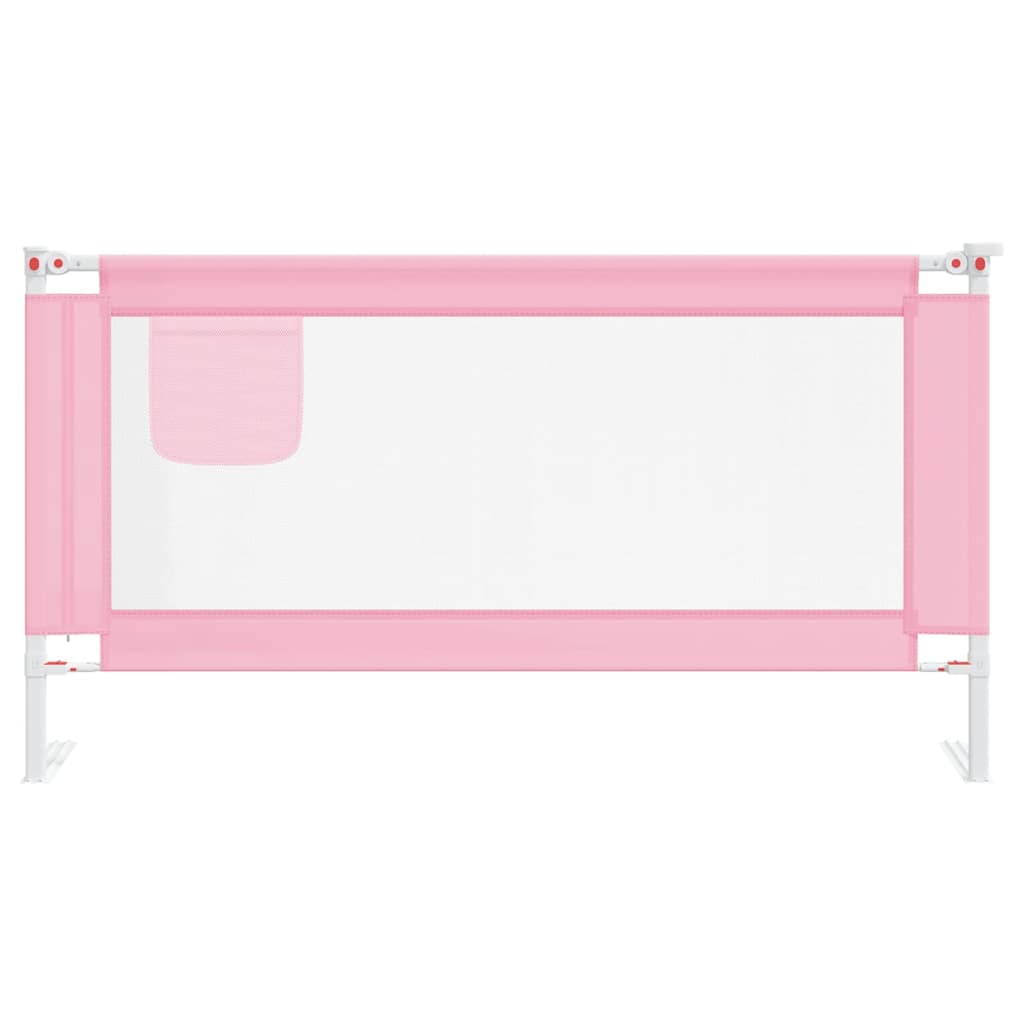 vidaXL Kleinkind-Bettschutzgitter Rosa 160x25 cm Stoff - Image 3