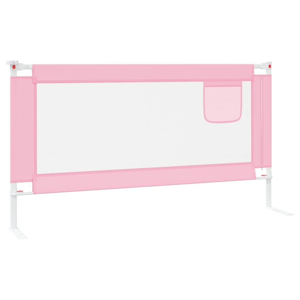 vidaXL Kleinkind-Bettschutzgitter Rosa 160x25 cm Stoff - Image 5