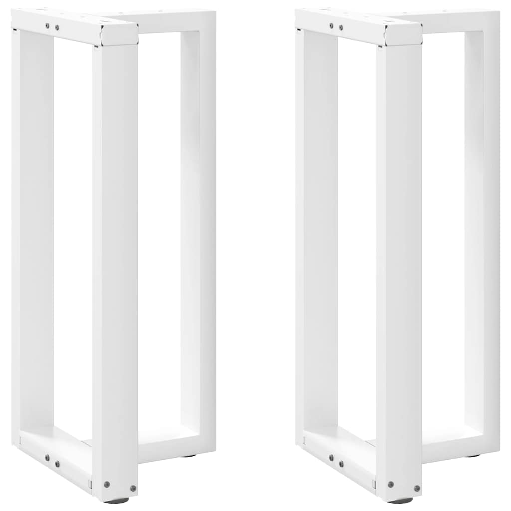vidaXL Patas para mesa de bar en forma de T (2 unidades), color blanco, 50 x 35 x (90-91) cm, acero