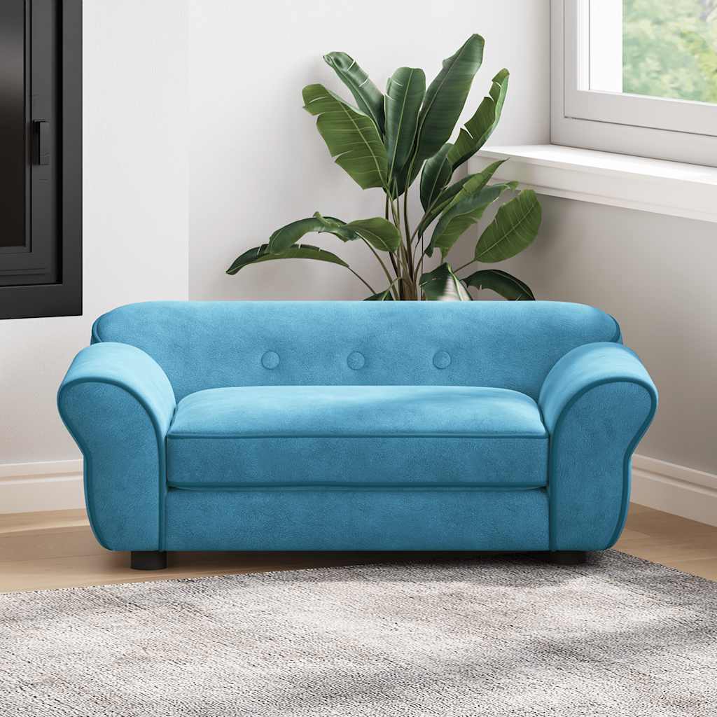 vidaXL Hundesofa Türkis 72x45x30 cm Plüsch